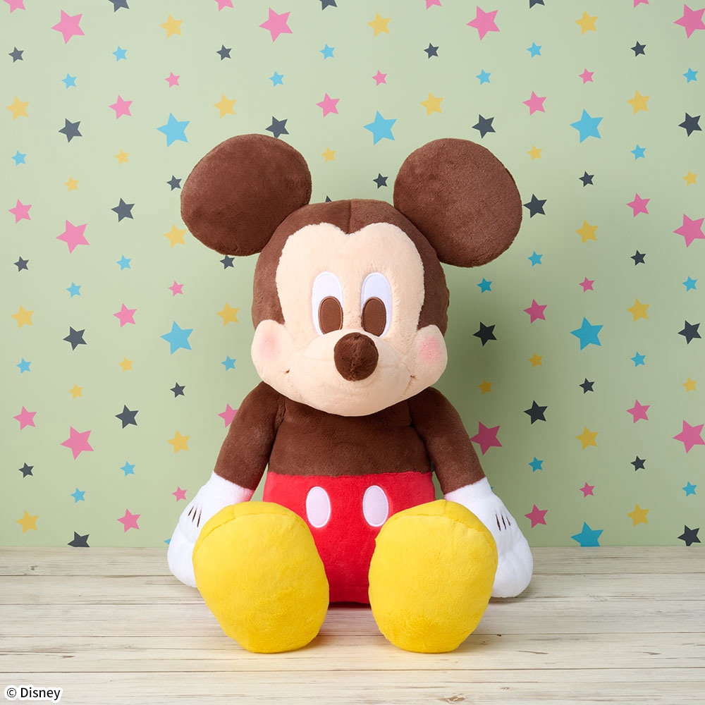 ミッキーマウス　赤いほっぺ　グランデぬいぐるみ　おすわりVer.